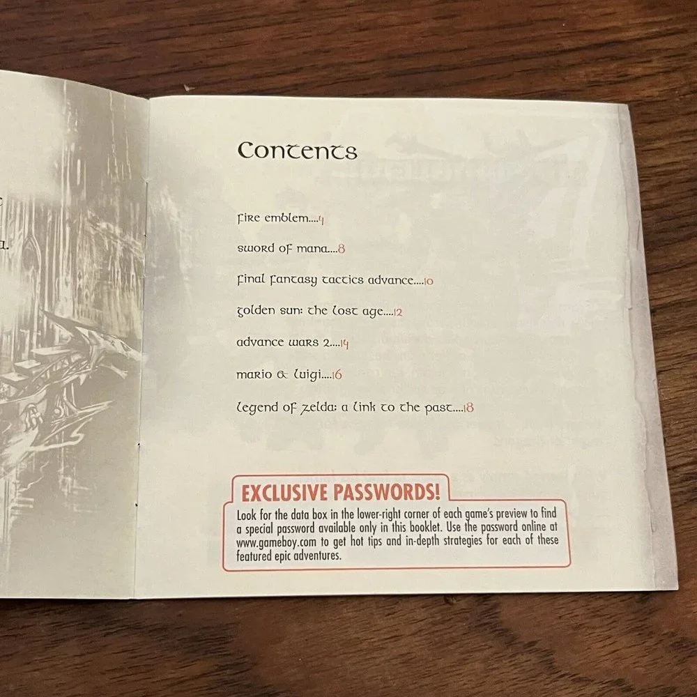Fire Emblem 2003 Insert Booklet Only Your Journey Is Just Beginning Nintendo